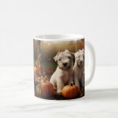 Wheaten Terrier Welpe Autumn Delight Pumpkin Kaffeetasse (VorderseiteRechts)