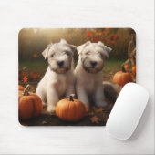 Wheaten Terrier Welpe Autumn Delight Pumpkin Mousepad (Mit Mouse)