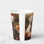 Wheaten Terrier Welpe Autumn Delight Pumpkin Pappbecher (Rechts)