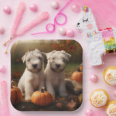 Wheaten Terrier Welpe Autumn Delight Pumpkin Pappteller (Party)