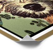 WHEATEN TERRIER: WET PUPPY (Green Bkgd) Poster (Ecke)