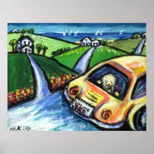 wheaten Terriersommer-Autofahrt Poster