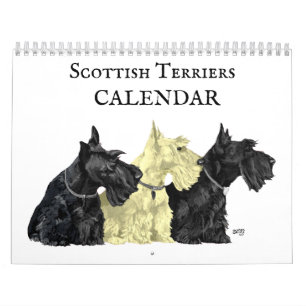 Wheaten und Black SCOTTIES Kalender