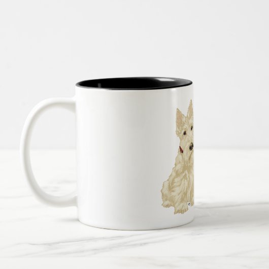 Wheaten und Black Scottish Terriers Zweifarbige Tasse (Links)