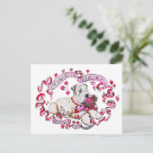 Wheaten Valentine Feiertagspostkarte (Stehend Vorderseite)