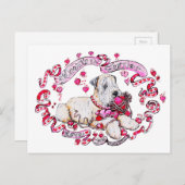Wheaten Valentine Feiertagspostkarte (Vorne/Hinten)