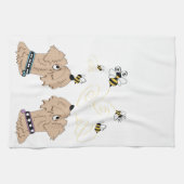 Wheatens und Bienen Geschirrtuch (Horizontal)