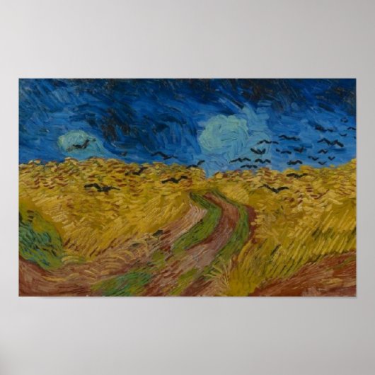Wheatfield mit Crows Vincent van Gogh Poster (Vorne)