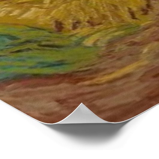 Wheatfield mit Crows Vincent van Gogh Poster (Ecke)