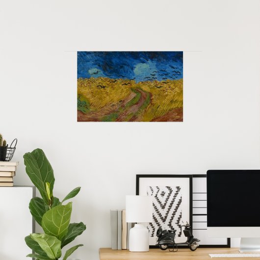Wheatfield mit Crows Vincent van Gogh Poster (Heimbüro)