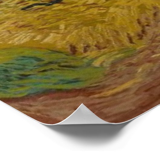 Wheatfield mit Crows Vincent van Gogh Small Poster (Ecke)