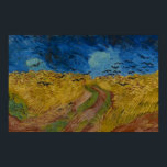 Wheatfield mit Crows Vincent van Gogh Small Poster<br><div class="desc">Spielfeld mit Crows Vincent van Gogh (1853 - 1890),  Auvers-sur-Oise,  Juli 1890 Public Domain ,  1890 ,  vincent van gogh (1853 - 1890),  Himmel ,  wolkig ,  Natur ,  Feld ,  Farbe ,  blau ,  grün ,  Auvers-sur Malerei ,  Landschaft (Darstellung) ,  Tierkunst</div>