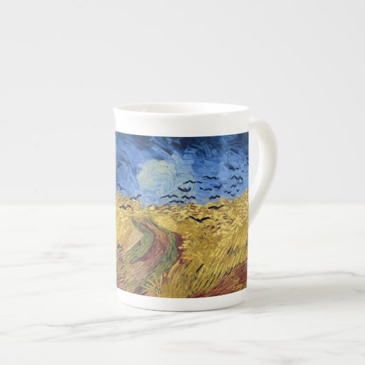 Wheatfield mit Crows von Van Gogh Porzellantasse (Vorderseite Rechts)