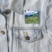 Wheatfield und Mountains, Vincent Van Gogh Button (Beispiel)