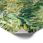 Wheatfield und Mountains, Vincent Van Gogh Poster (Ecke)