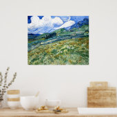 Wheatfield und Mountains, Vincent Van Gogh Poster (Küche)