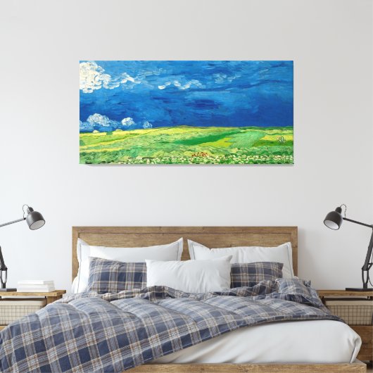Wheatfield Under Thunderclouuuds by Vincent van Go Leinwanddruck (Insitu (Schlafzimmer))