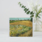 Wheatfield von Vincent Van Gogh Postkarte (Stehend Vorderseite)