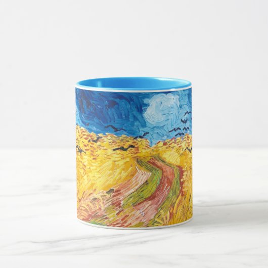 Wheatfield with Crows (1890) Vincent Van Gogh Art Tasse (Zentrum)
