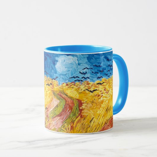 Wheatfield with Crows (1890) Vincent Van Gogh Art Tasse (VorderseiteRechts)