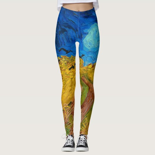 Wheatfield with Crows, 1890 von Vincent van Gogh Leggings (Vorderseite)