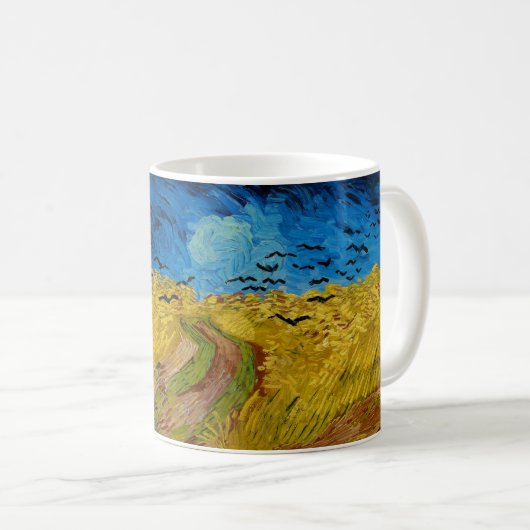 Wheatfield with Crows by Vincent van Gogh (1890) Kaffeetasse (VorderseiteRechts)