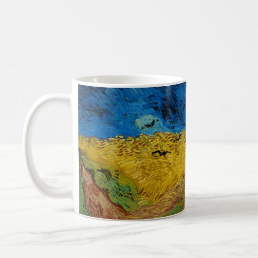 Wheatfield with Crows by Vincent van Gogh (1890) Kaffeetasse (Links)