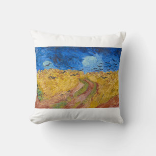 Wheatfield with Crows by Vincent van Gogh Kissen