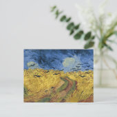 Wheatfield with Crows by Vincent Van Gogh Postcard Postkarte (Stehend Vorderseite)