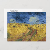 Wheatfield with Crows by Vincent Van Gogh Postcard Postkarte (Vorne/Hinten)