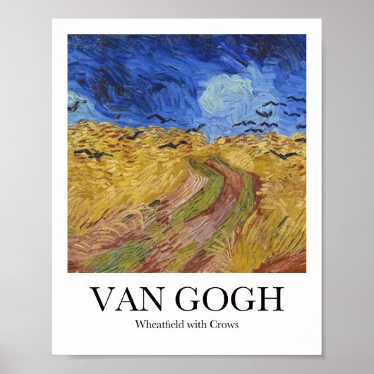 Wheatfield with Crows by Vincent van Gogh Poster (Vorne)