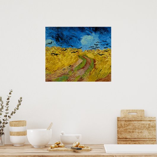 Wheatfield with Crows by Vincent van Gogh Poster (Küche)