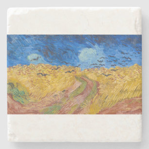 Wheatfield with Crows by Vincent van Gogh Steinuntersetzer