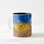 Wheatfield with Crows by Vincent van Gogh Zweifarbige Tasse (Vorderseite Links)