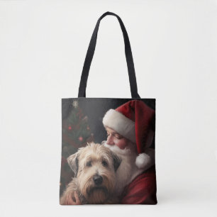 Wheaton Terrier mit Santa Claus festliches Weihnac Tasche