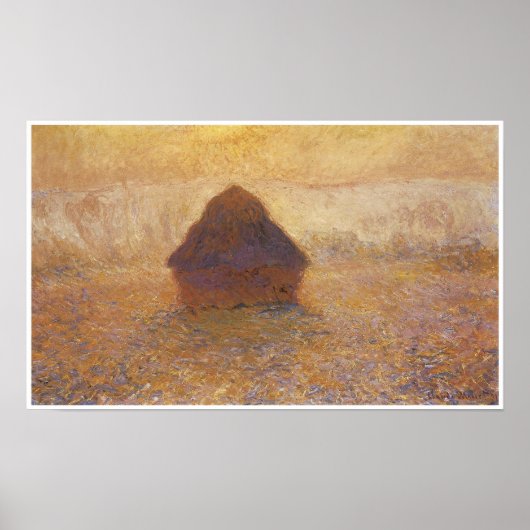 Wheatstack (Sonne im Nebel), 1891 Poster (Vorne)