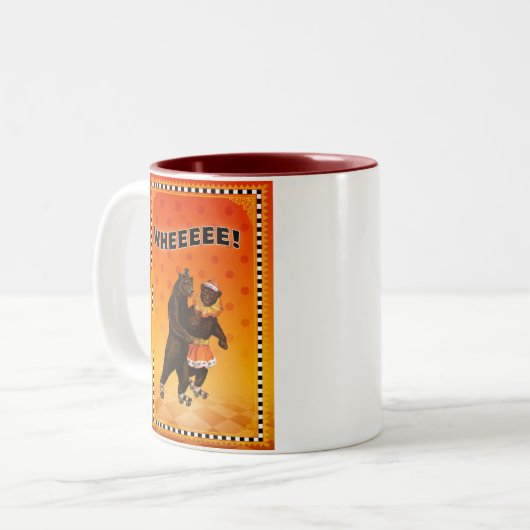 WHEEEEE! ZWEIFARBIGE TASSE (Vorderseite Links)