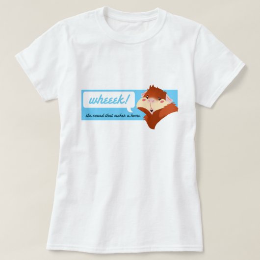 "Wheek!" Meerschweinchen-T - Shirt (Design vorne)