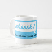 "Wheek!" Meerschweinchen-Tasse Kaffeetasse (Vorderseite Links)