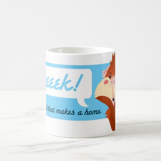 "Wheek!" Meerschweinchen-Tasse Kaffeetasse (Mittel)