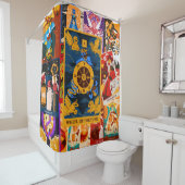 Wheel of fortune duschvorhang (Beispiel)