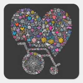 Wheel of Many Lives Quadratischer Aufkleber