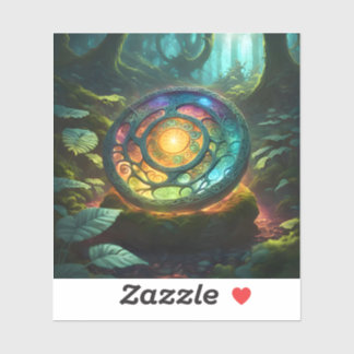 Wheel Of Wonder - Quadratische Vinylfolie Aufkleber