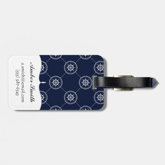 Wheel Pattern Kapitäne Gepäckanhänger (Rückseite horizontal)