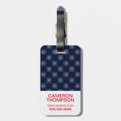 Wheel Pattern kundenspezifischer Foto-Kapitäne Gepäckanhänger (Rückseite vertikal)