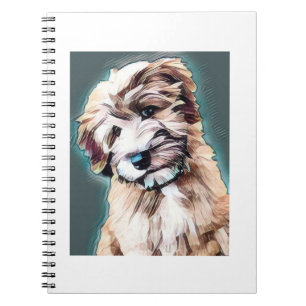 Wheel Terrier Hund Pop Art Notizblock