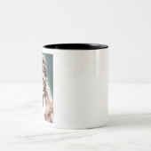 Wheel Terrier Hund Pop Art Zweifarbige Tasse (Mittel)