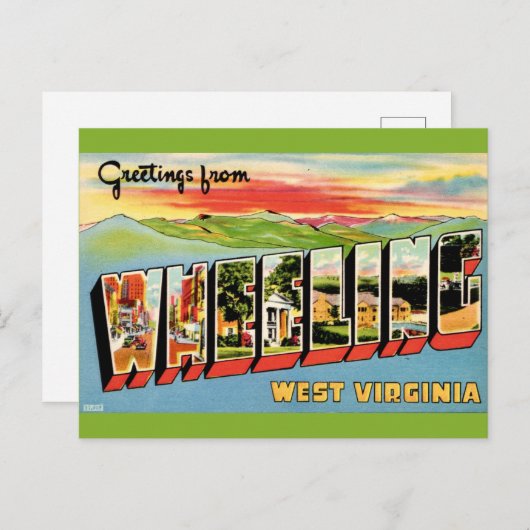 Wheel WV Vintage Postkarte (Vorne/Hinten)