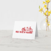 Wheel you be my Valentine Bicycle Valentine's Day Karte (Gelbe Blume)