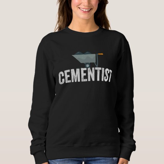 Wheelbarrow Cementist Construction  Cement Work Sweatshirt (Vorderseite)